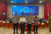 Penganugrahan predikat penilaian kepatuhan penyelenggaraan pelayanan publik tahun 2023, Polresta Barelang di Ballroom Love Seafood Batam, Kota Batam, Senin 18/12, (Poto Istimewa).