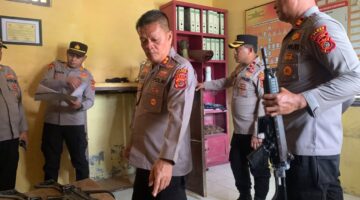 Perkuat Pengawasan Internal, Kapolres Aceh Utara Periksa Inventaris Senjata Api