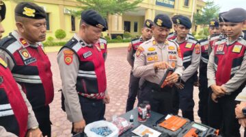Satsamapta Polres Aceh Timur Perkenalkan Byrna SD sebagai Senjata Beladiri