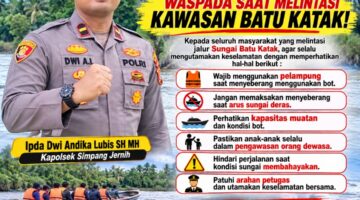 Cegah Kecelakaan Di Lintasan Batu Katak, Kapolsek Simpang Jernih Imbau Warga Utamakan Keselamatan